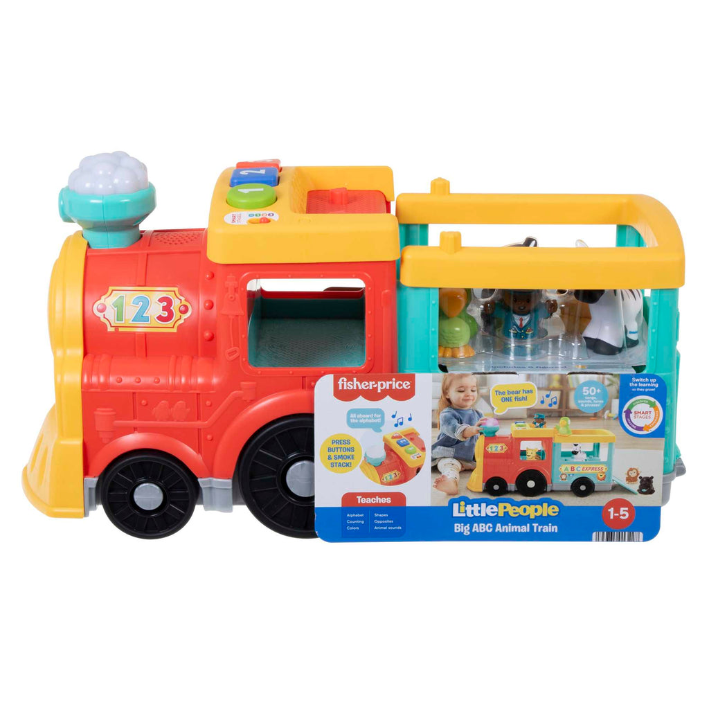 Fisher-Price Little People Big ABC Animal Train Toddler Learning Toy With Lights Music & 6 Figures