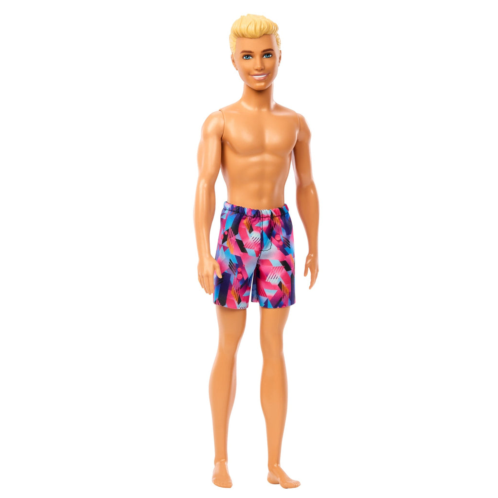 Beach Ken Doll With Blond Hair Wearing Purple Swimsuit