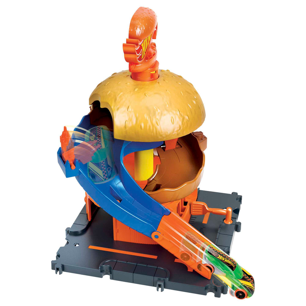 Hot Wheels City Pista de Juguete Tienda de Hamburguesas