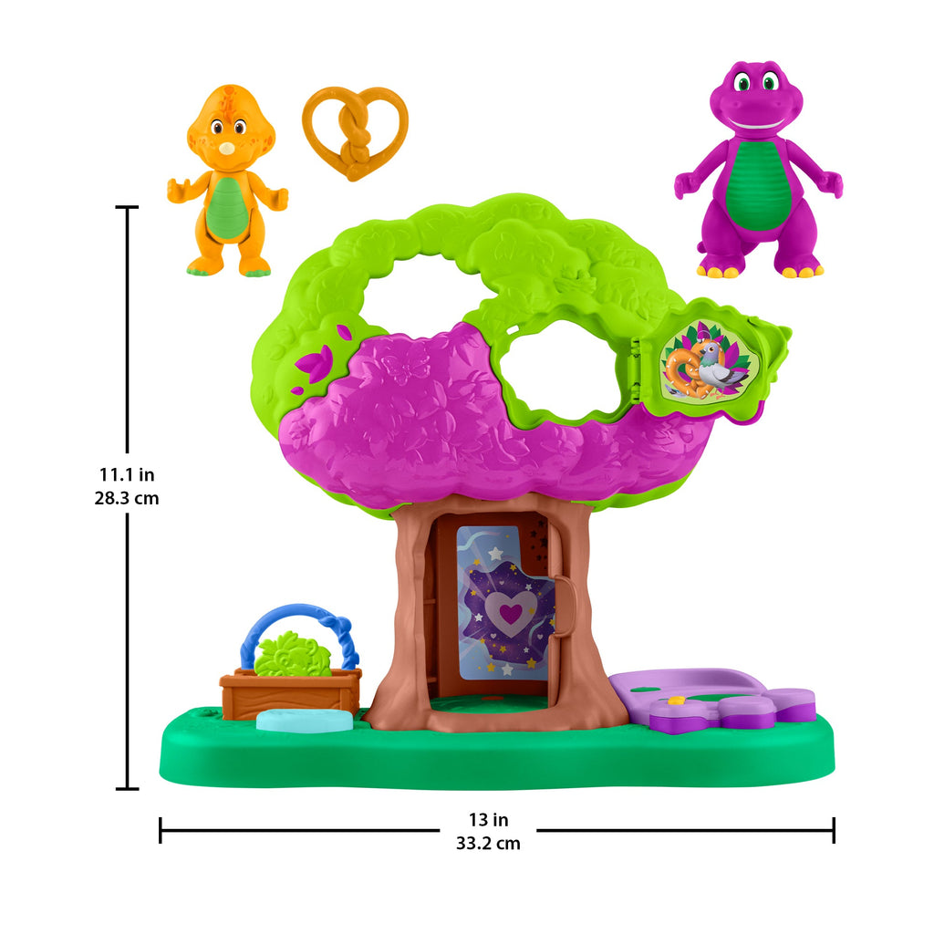 Fisher-Price Barney's World Lights & Sounds Treehouse Playset With Figures For Preschool Kids, Multilanguage Version