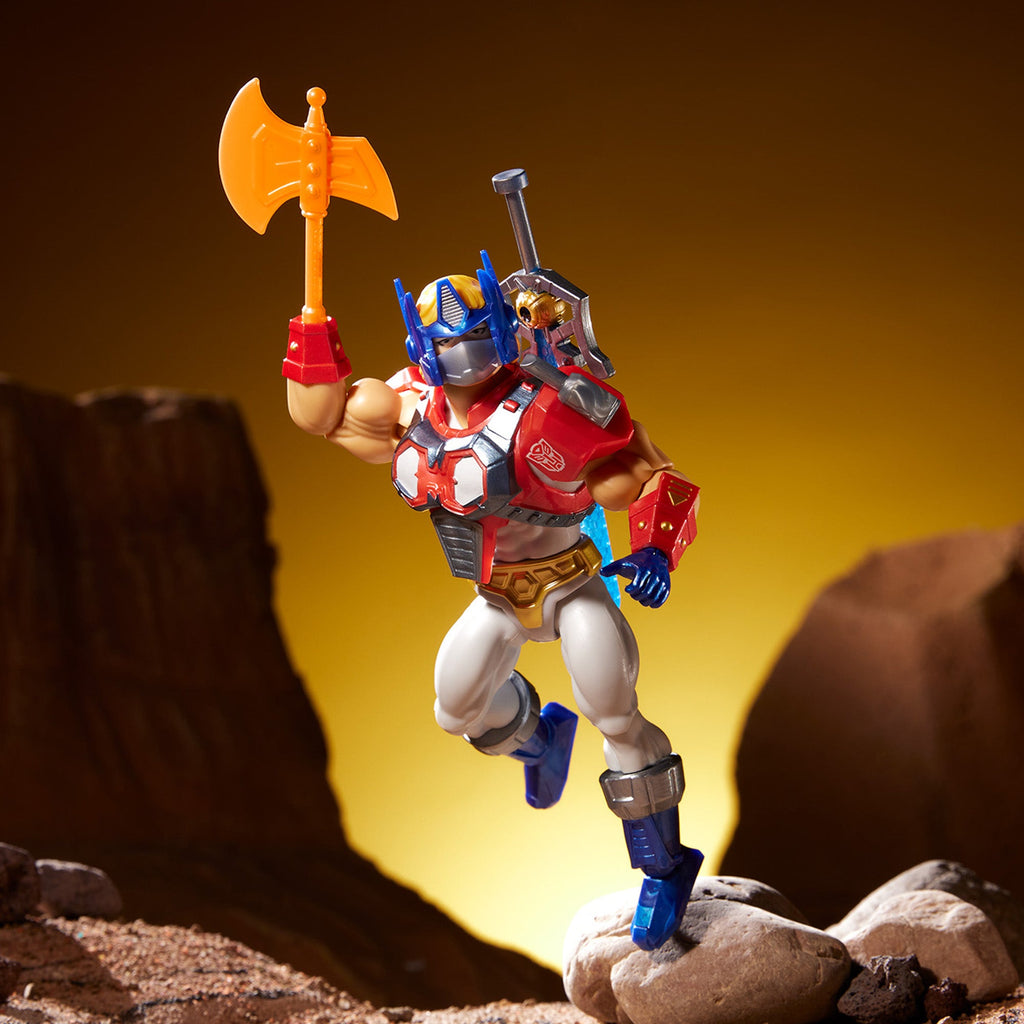 Masters Of The Universe Origins & Transformers Optimus Prime Armor He-Man Action Figure, Motu Toy