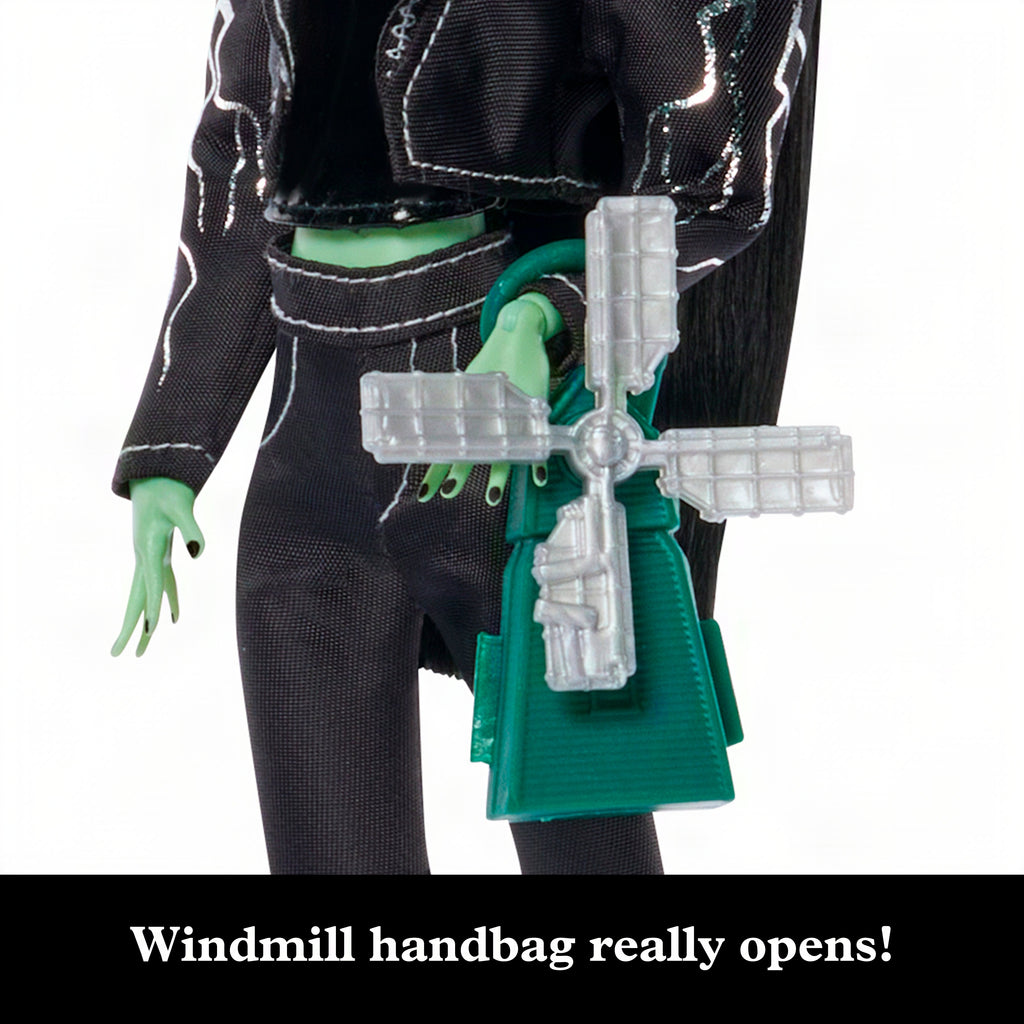 Monster High X Universal Monsters Frankenstein Collector Doll With Black Clothes & Windmill Purse