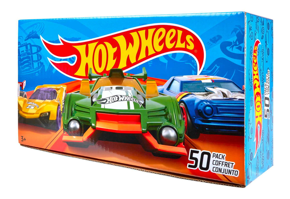 Hot Wheels 1:64 Scale Toy Cars & Trucks, 50-Pack
