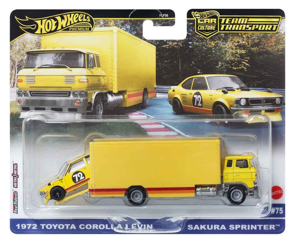 Hot Wheels Collector Veículo de Brinquedo Carro Transportador 72 Toyota Corolla Levin