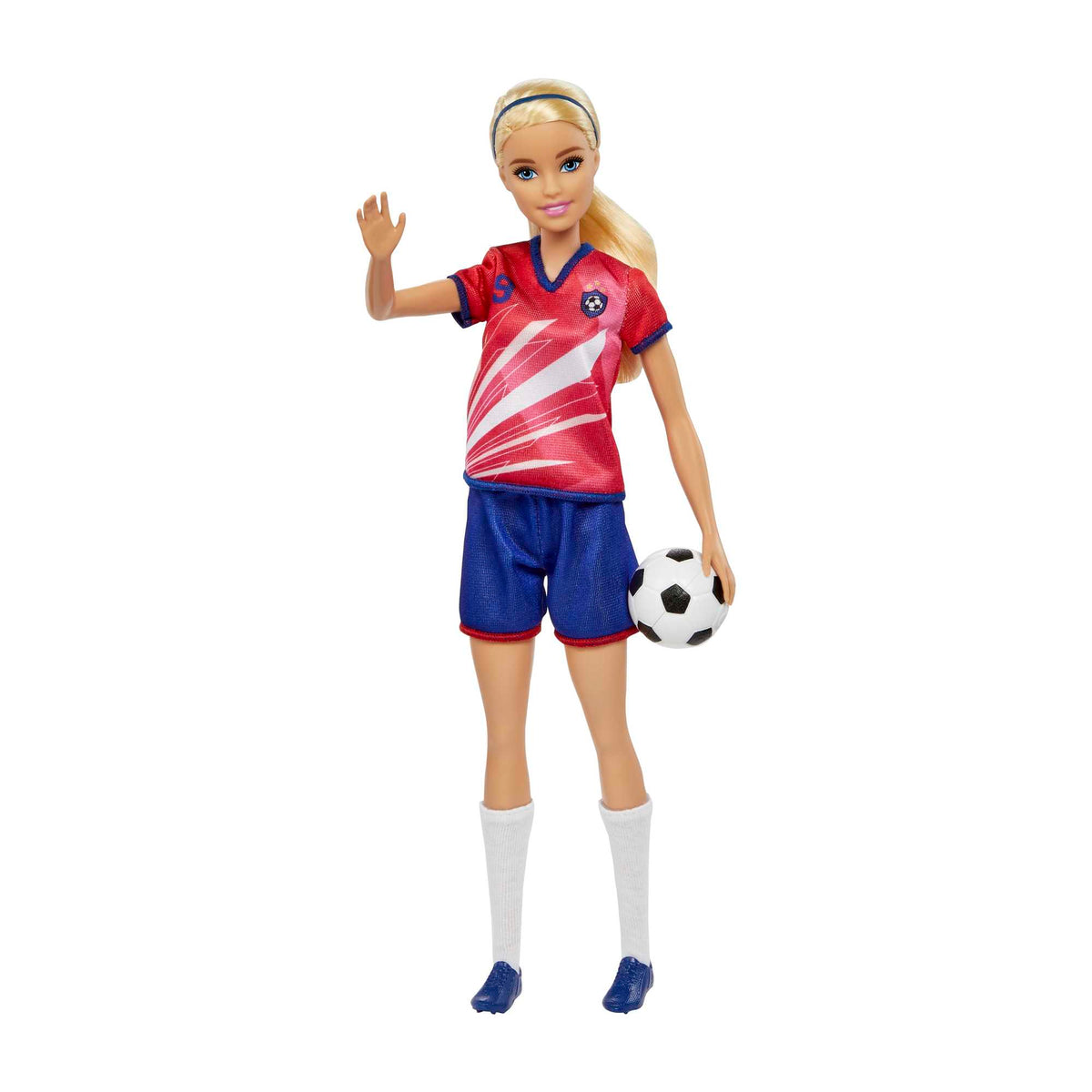 Barbie Profesiones Muñeca Jugadora de Fútbol Playera Roja