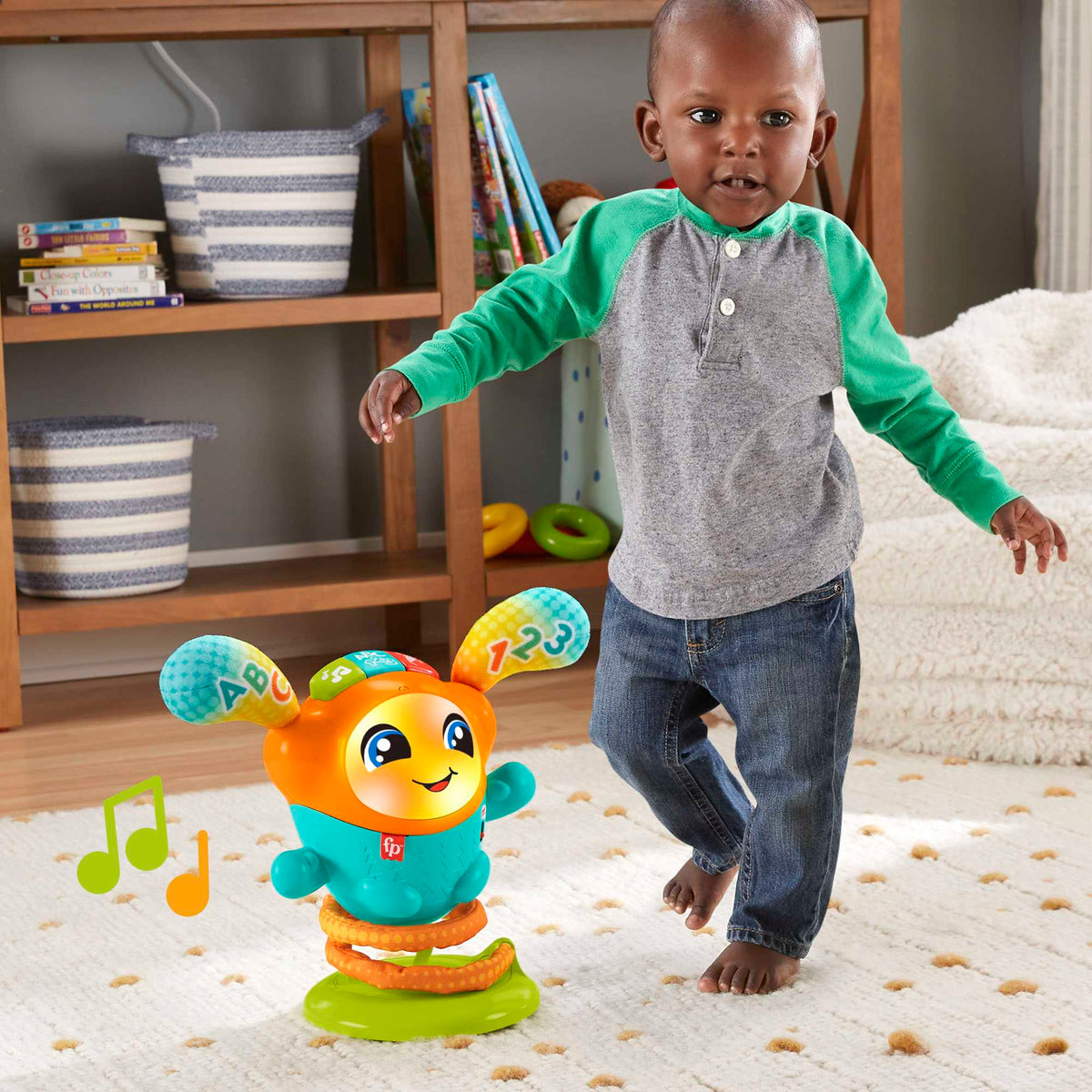 Fisher-Price Brinquedo para Bebês Dj Bouncy Pular e Aprender