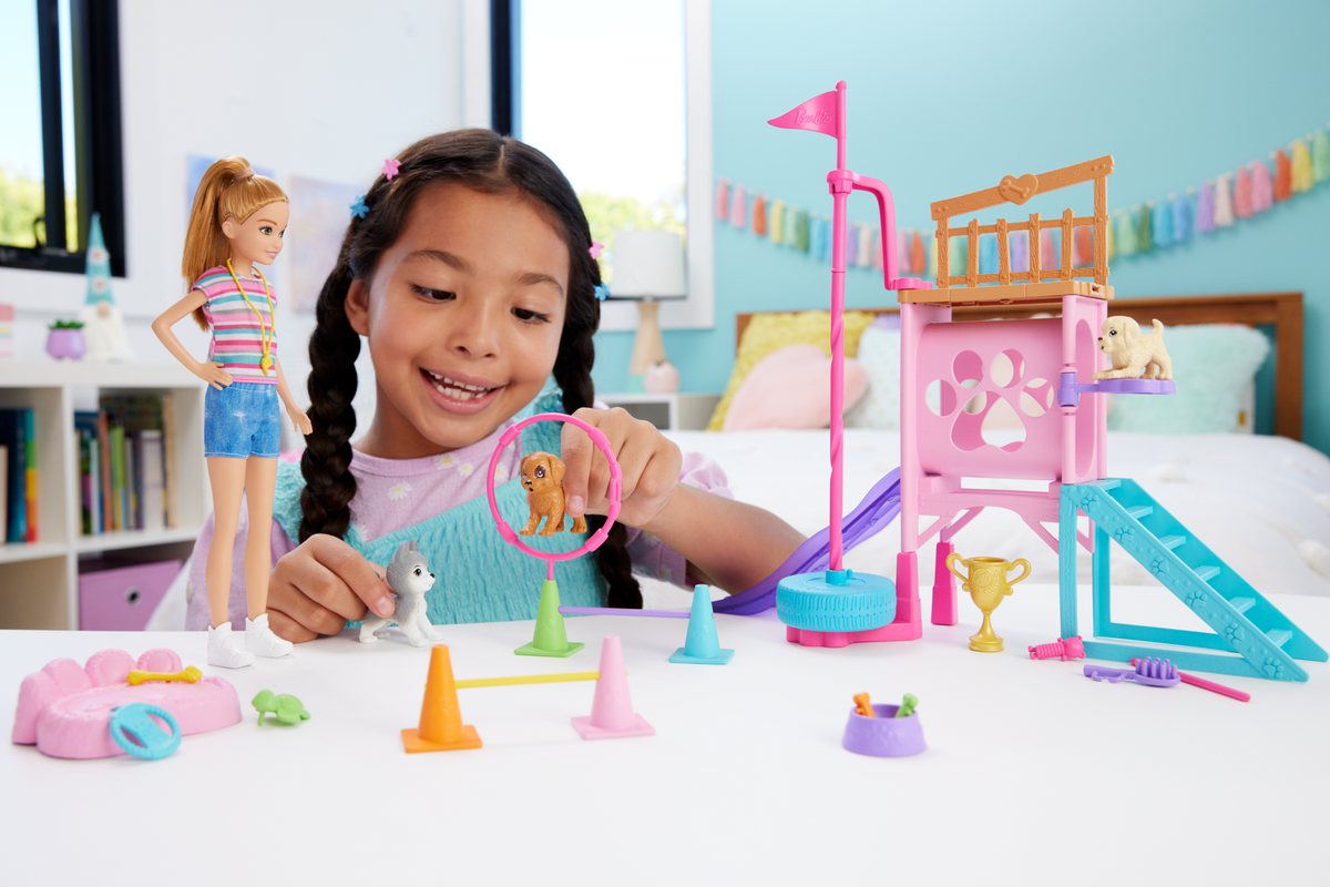 Barbie And Stacie To The Rescue Puppy Playground Playset With Doll, 3 Pet Dog Figures & Accessories