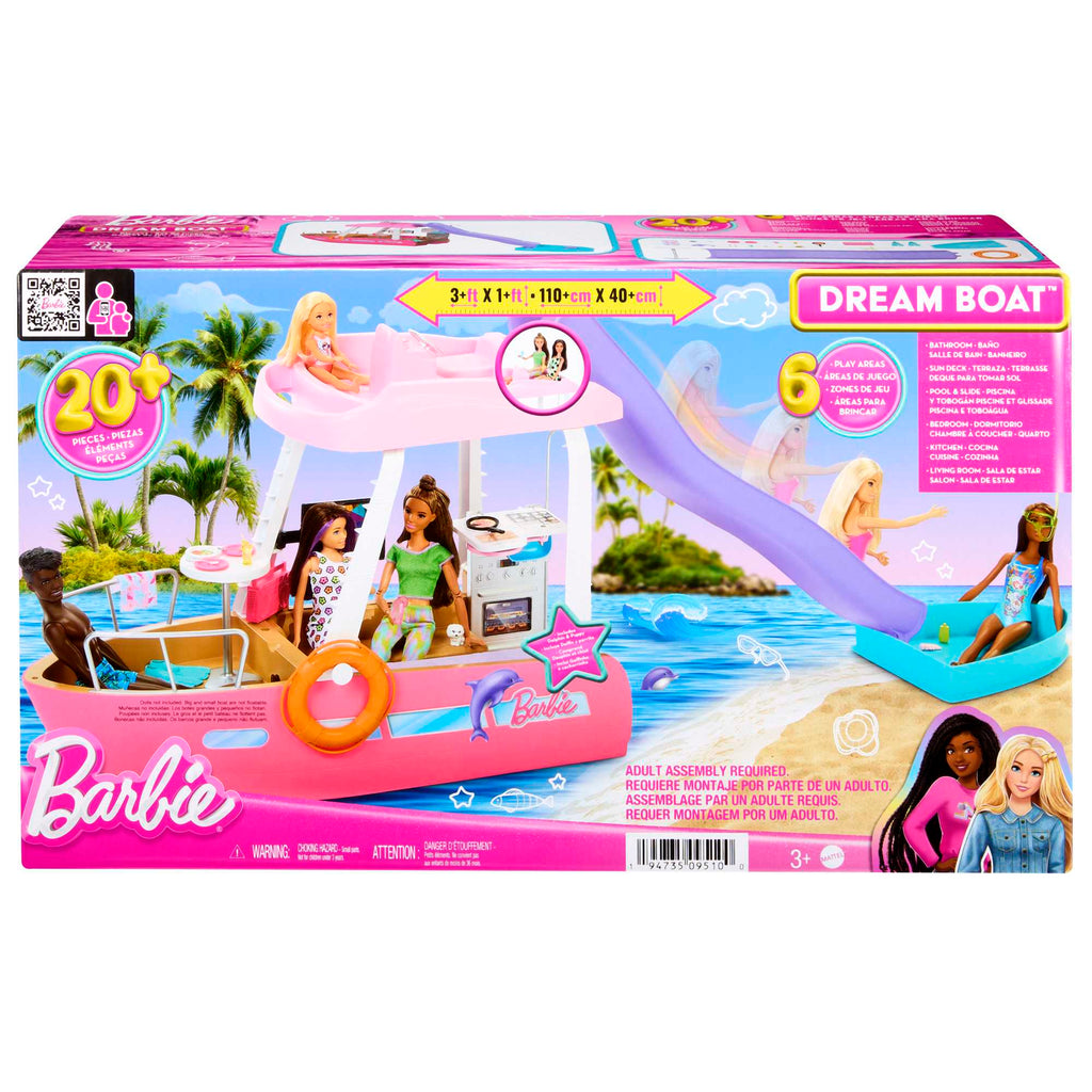 Barbie®-Bateau de Rêve-Coffret Bateau, Piscine, Toboggan, Accessoires