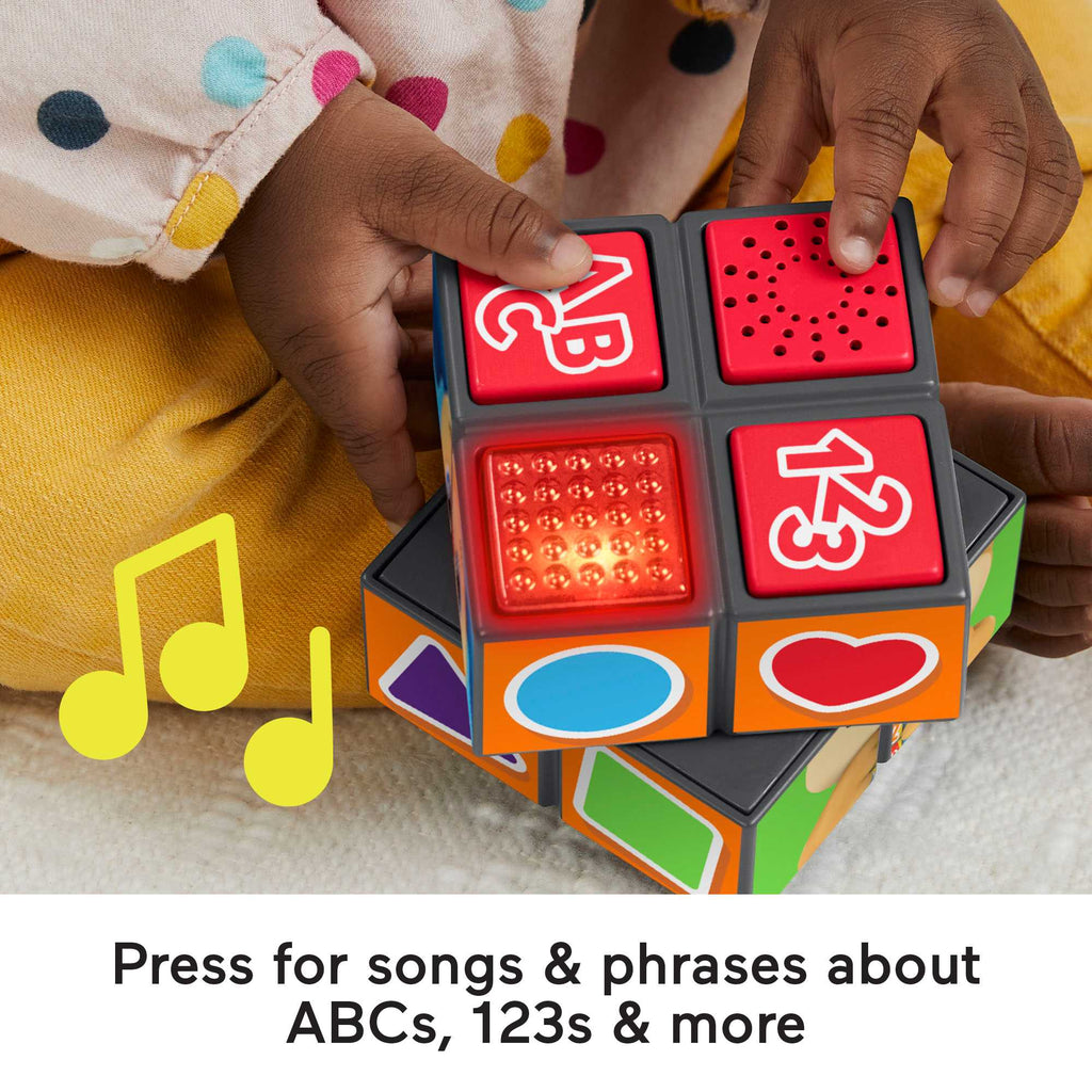 Fisher-Price Baby Learning Toy With Lights And Music, Puppy's Activity Cube - French Version