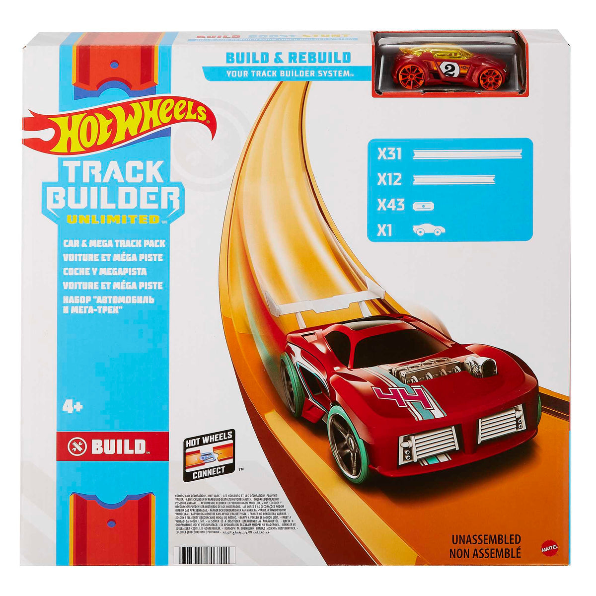 Hot Wheels Car & MEGA Track Pack