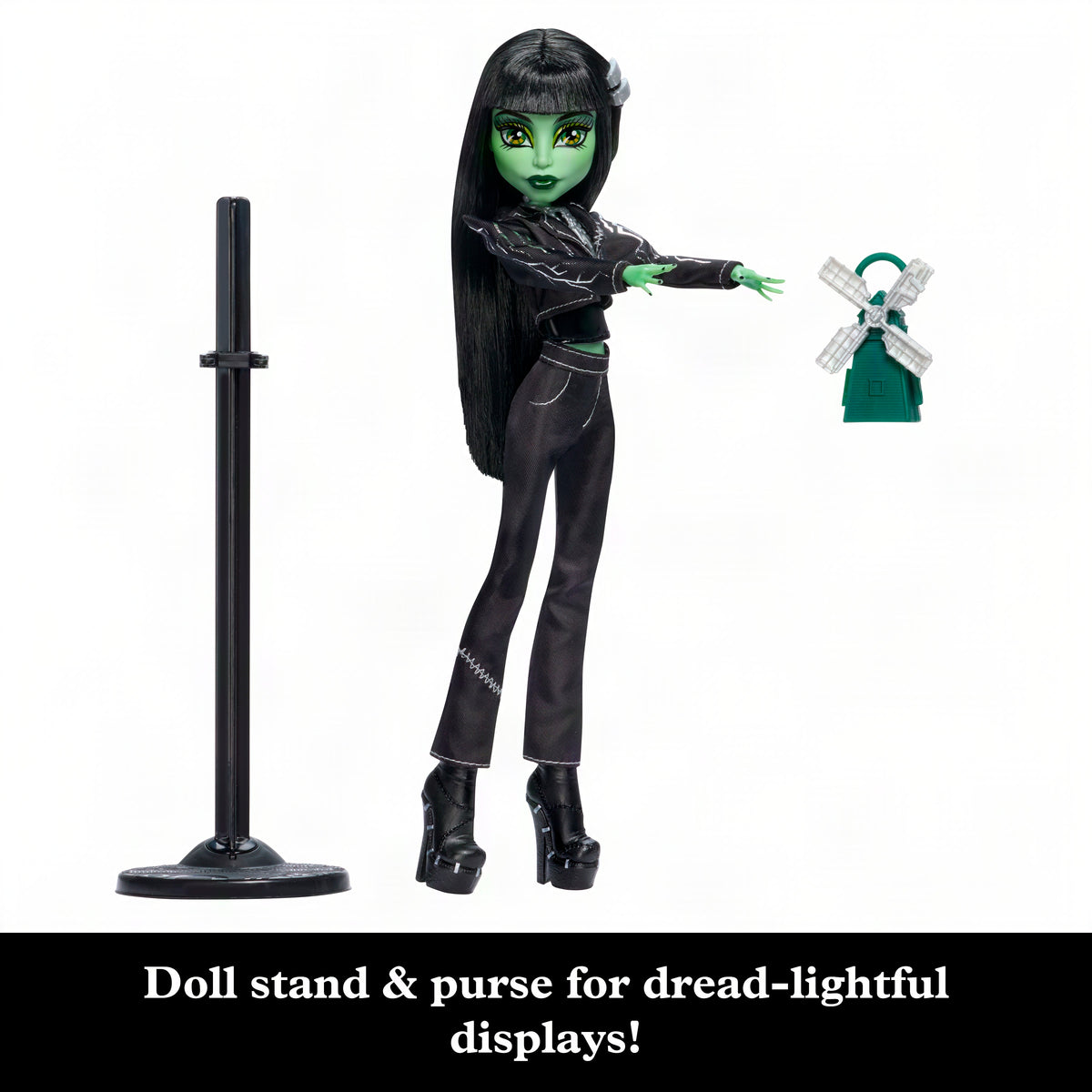 Monster High X Universal Monsters Frankenstein Collector Doll With Black Clothes & Windmill Purse