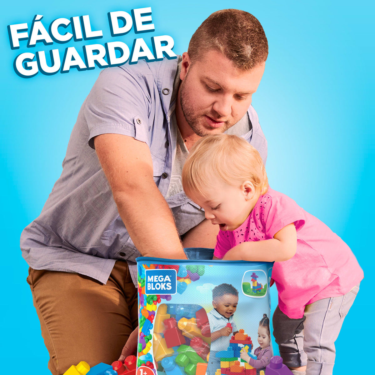 Mega Bloks Bolsa Clásica De Construcción con 60 Bloques