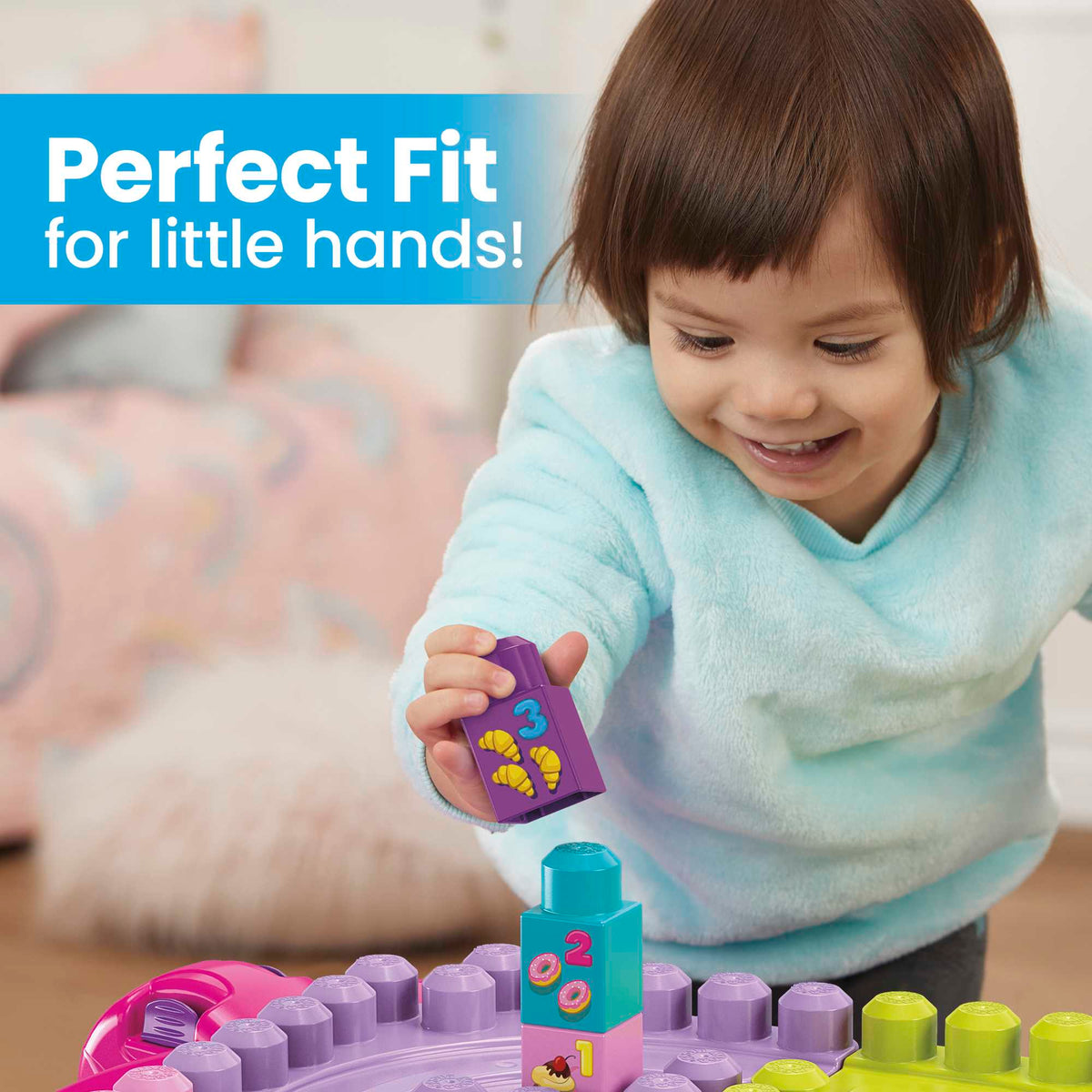 MEGA BLOKS First Builders Build ‘n Learn Table Block Toy With Storage (30 Pieces) For Toddler