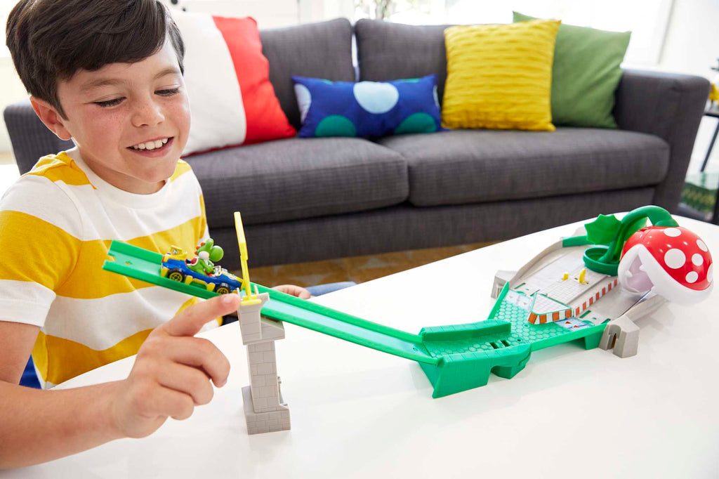 Hot Wheels Mario Kart Pista de Brinquedo Pista Piranha