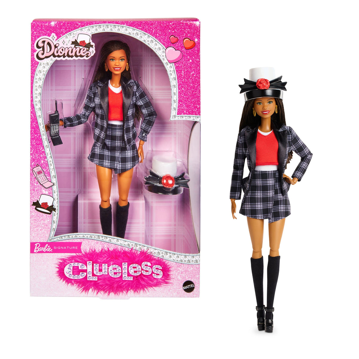 Barbie Signature Clueless Dionne Collector Doll With Black-And-White Plaid Suit & Accessories