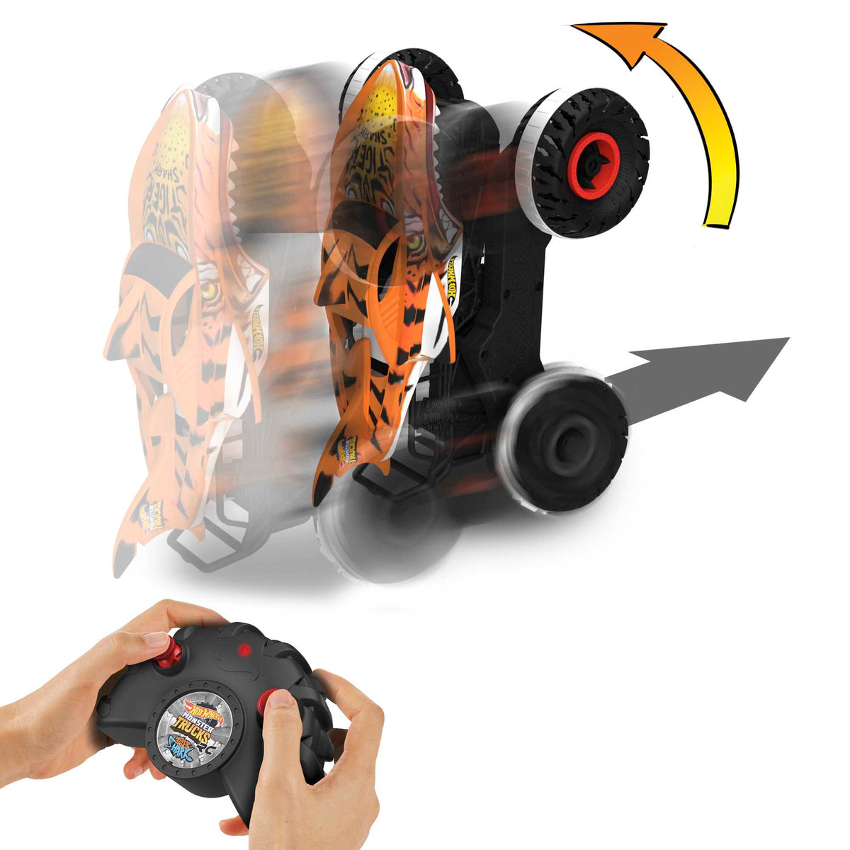 Hot Wheels Monster Trucks Véhicule Téléguidé HW Unstoppable Tiger Shark
