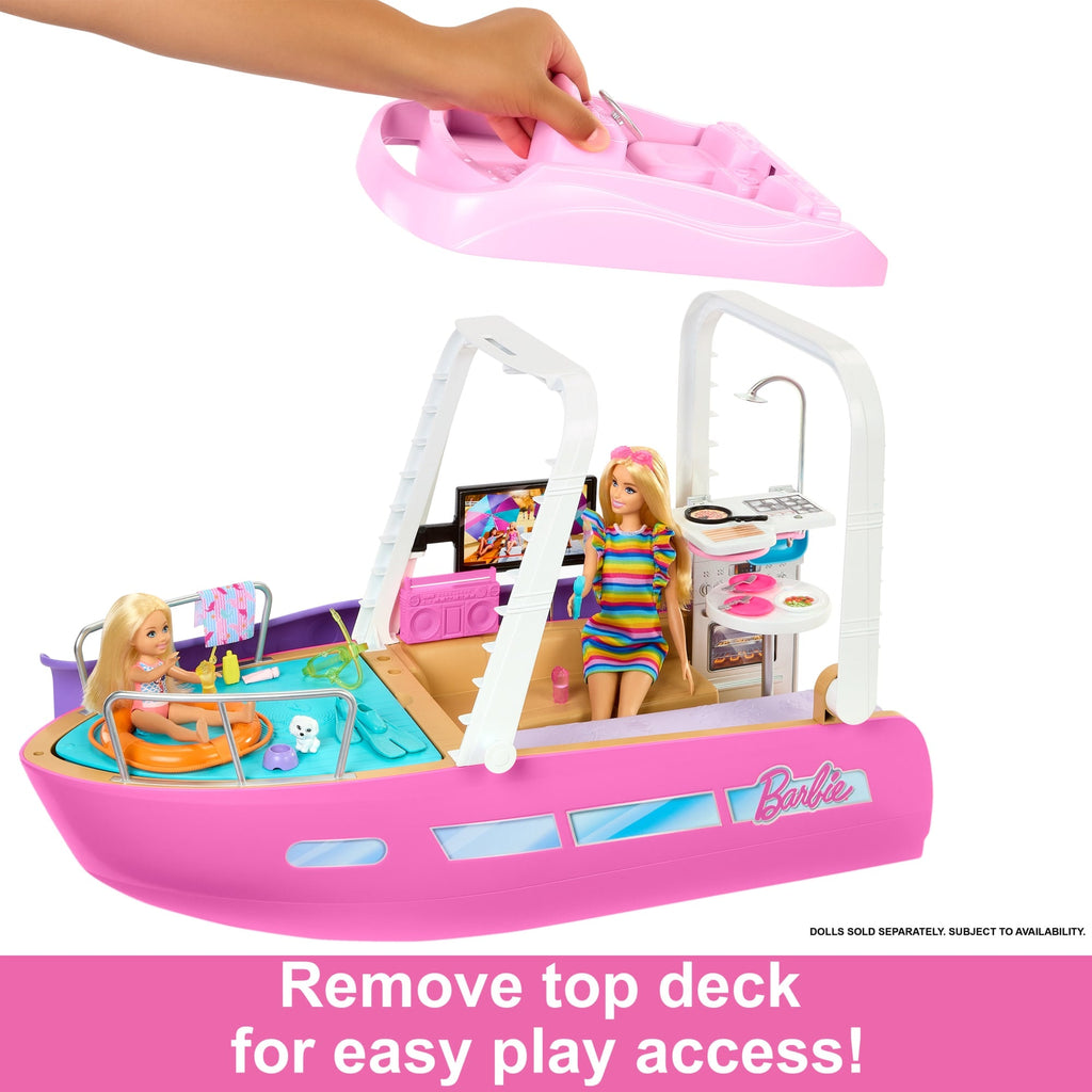 Barbie Boat With Pool And Slide, Dream Boat Playset And Accessories