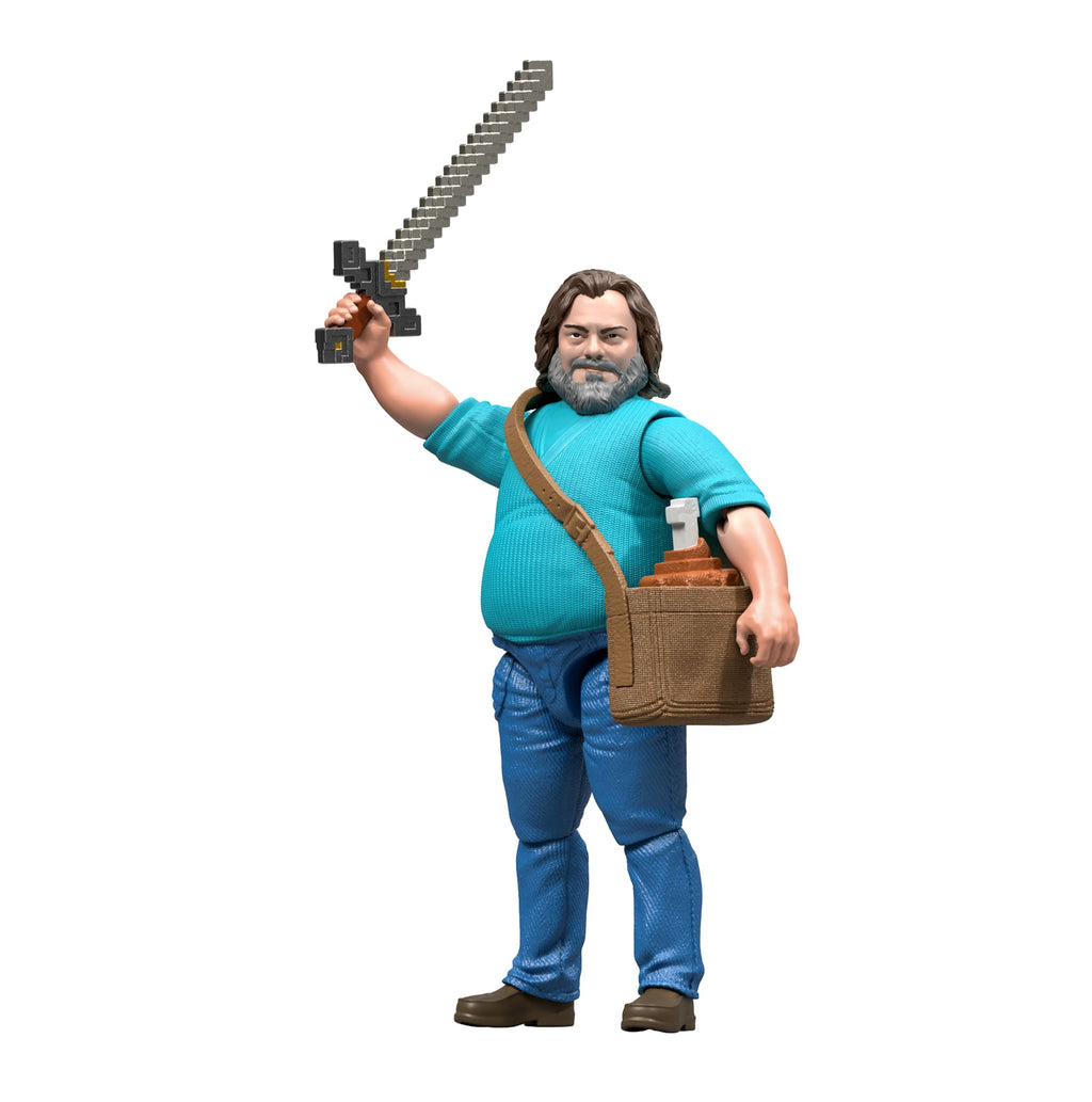 Minecraft-Figurine Articulée Steve-Taille de 10 Cm et Accessoires