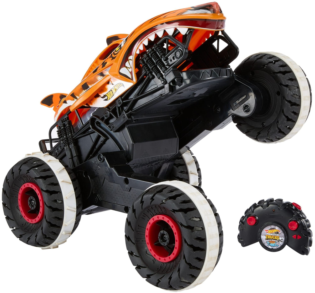 Hot Wheels Monster Trucks Véhicule Téléguidé HW Unstoppable Tiger Shark