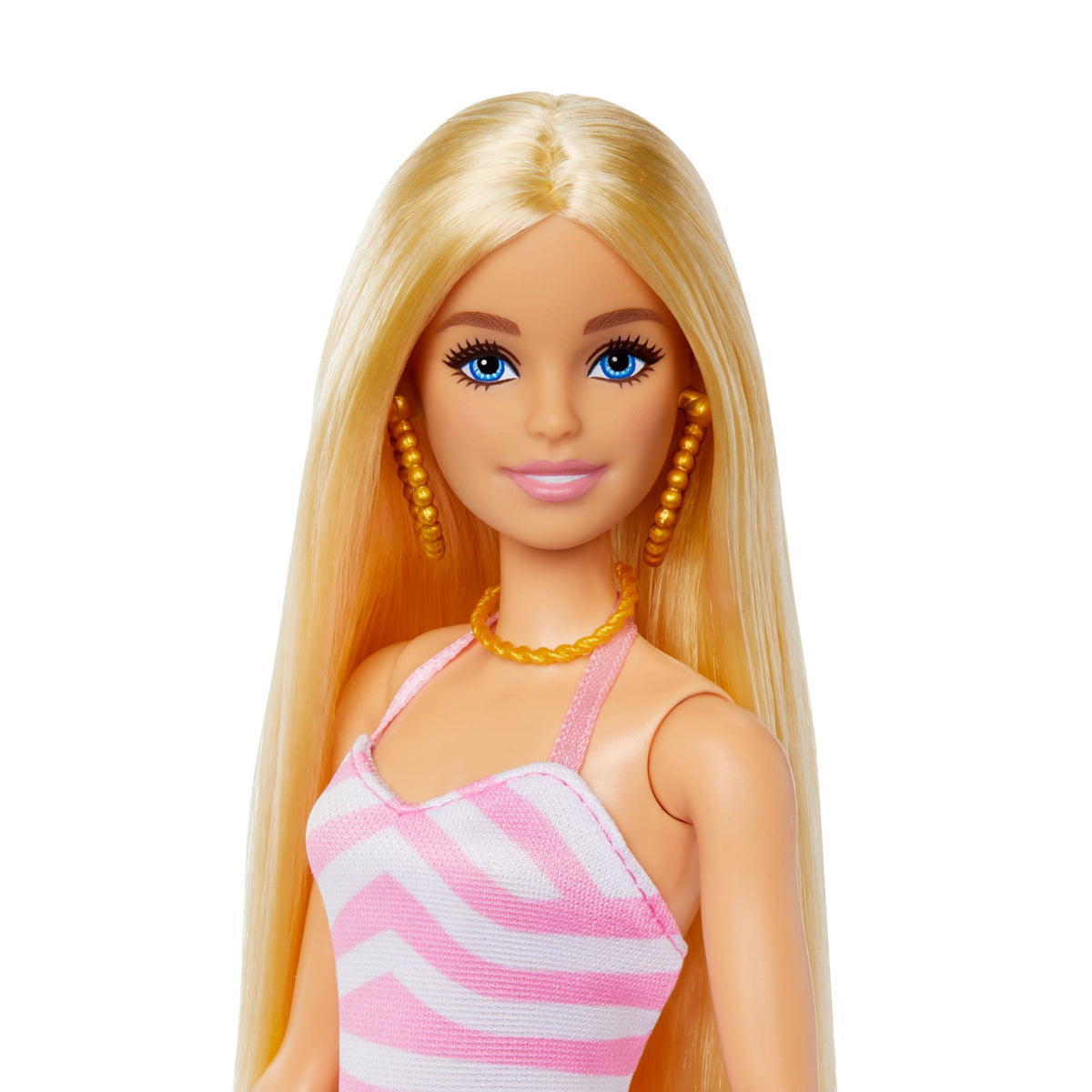 Barbie-Barbie Plage Poupée Blonde en Maillot de Bain et Accessoires
