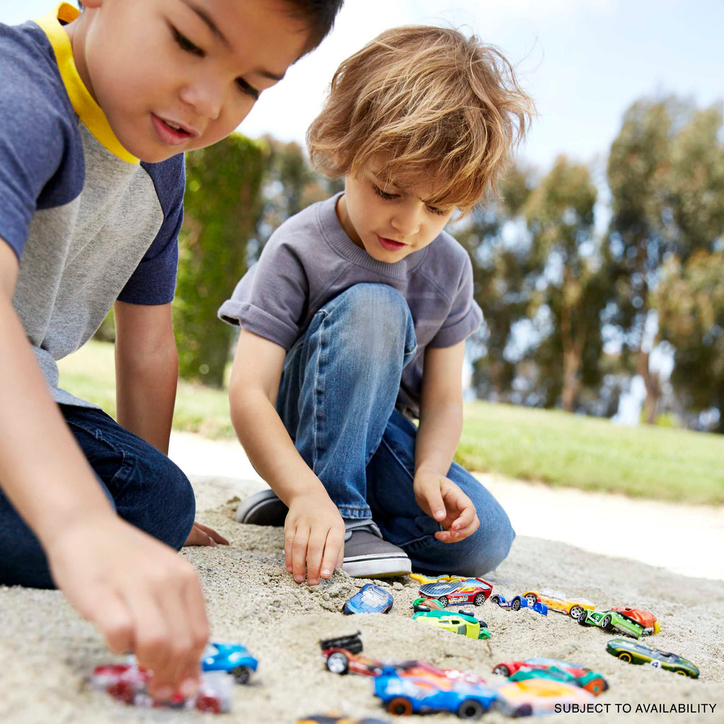 Hot Wheels Set Of 10 1:64 Scale Toy Trucks And Cars For Kids & Collectors