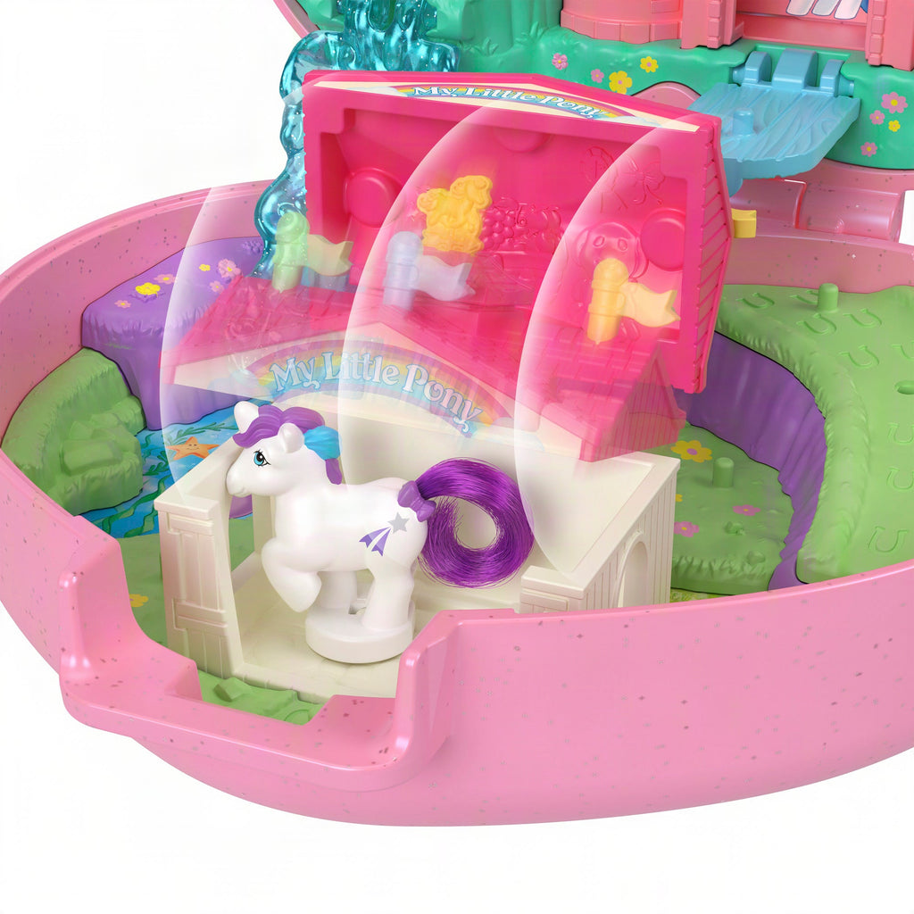 Polly Pocket My Little Pony Compact Playset With Micro Glory & Firefly Dolls, Comb & Brushable Tails