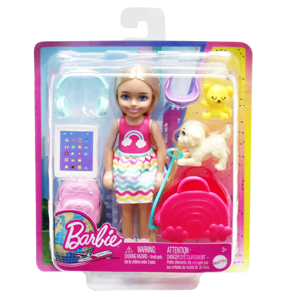 Barbie®-Chelsea en Voyage-Coffret Avec Chiot et Accessoires