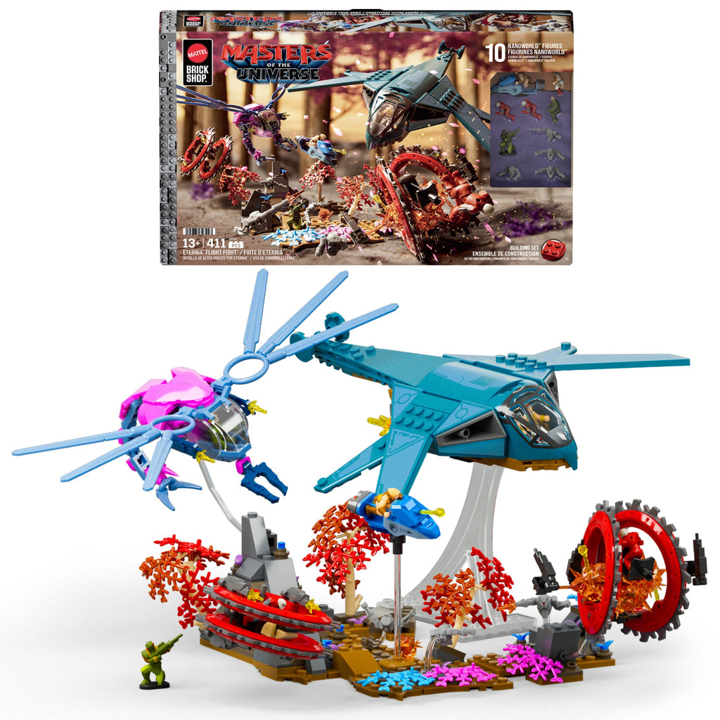 Mattel Brick Shop Masters Of The Universe Eternia Flight Fight Building Toy Kit