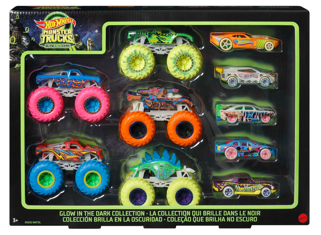 Hot Wheels Monster Trucks Glow in The Dark Collection