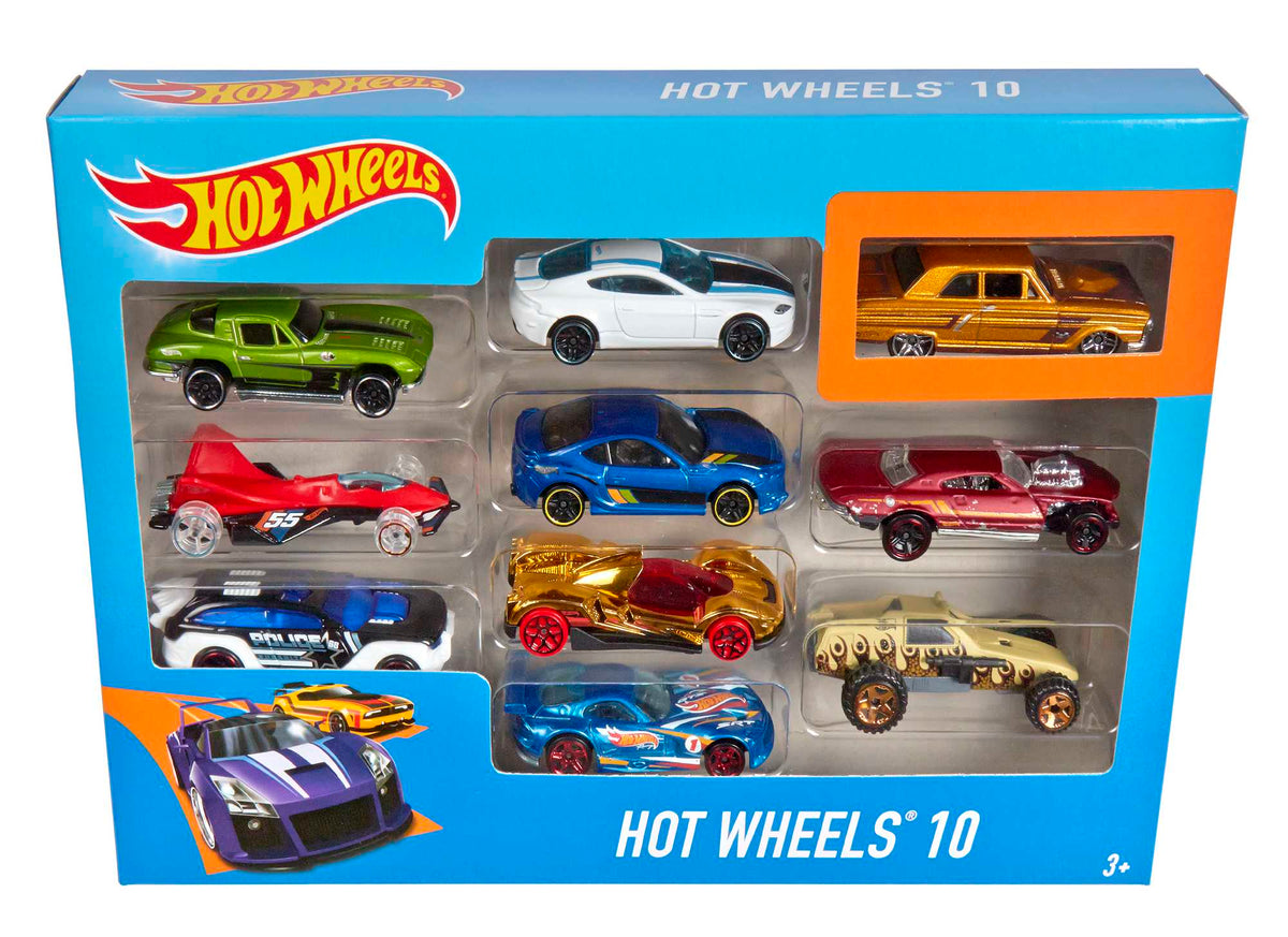 Hot Wheels Die Cast Basics Vehículo de Juguete Paquete de 10 Autos