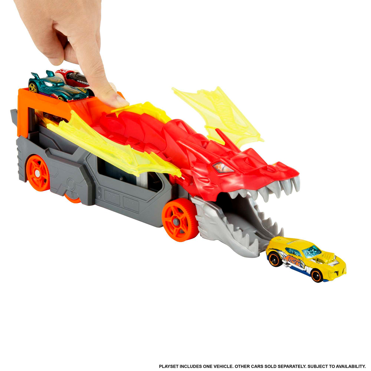 Hot Wheels City Pista de Brinquedo Reboque de Dragão
