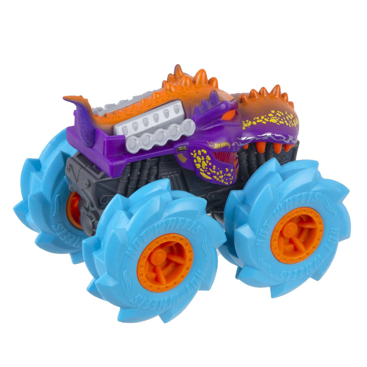 Hot Wheels Monster Trucks Vehículo de Juguete 1:43 Llantas Todo Terreno Mega-Wrex