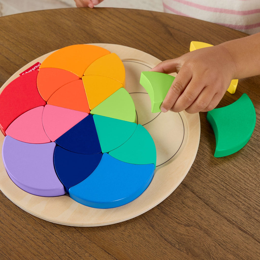 Casse-Tête en Bois de La Roue des Couleurs de Fisher-Price