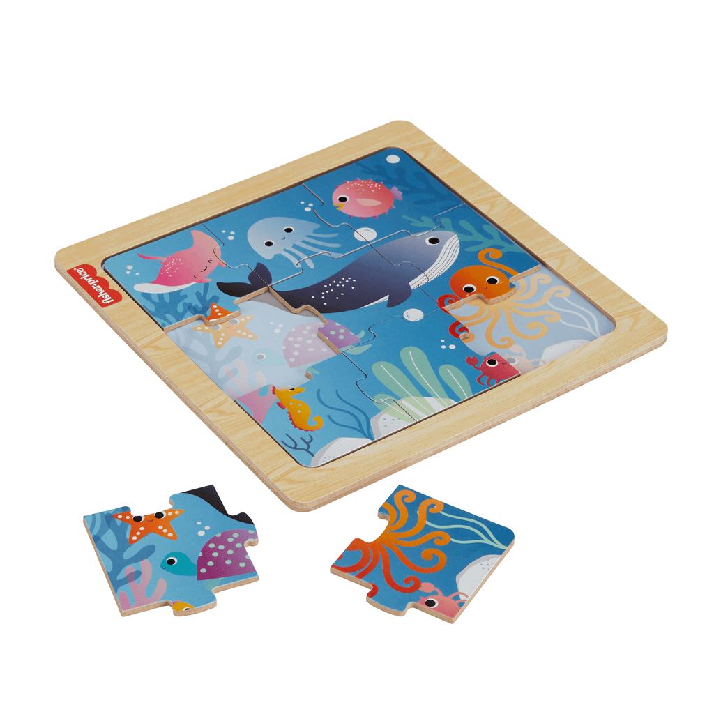 Fisher-Price Brinquedo para Bebês Meu Primeiro Quebra-cabeça de Madeira